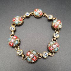 x19 goldette ビンテージ ゴールド ストーン ブレスレット 美品 