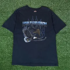 USA製 HARLEY-DAVIDSON イーグル フレイム バイク ハーレーダビッドソン Tシャツ Y2K サイズ メンズL b26032941