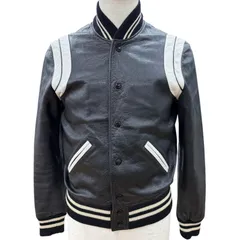 良品▼SAINT LAURENT PARIS サンローランパリ 455808 エディ期 羊革 ラムレザー テディジャケット スタジャン ブラック 44 イタリア製 正規品 メンズのサムネイル