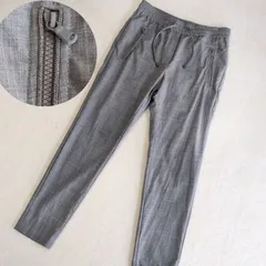 美品✨BRUNELLO CUCINELLI ブルネロクチネリ モニーレ装飾 ジョガーパンツ グレー ポケット付き ウエストゴム  I42 イタリア製 大きいサイズ ストレッチ 伸縮性のサムネイル