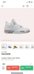 ジョーダン4 テック白 280
