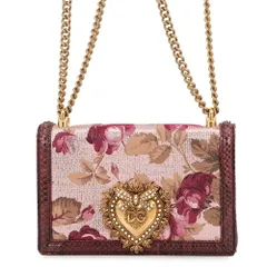 ドルチェ＆ガッバーナ チェーンショルダーバッグ ディヴォーション ハート フラワー柄 パイソン DOLCE&GABBANA 2wayのサムネイル
