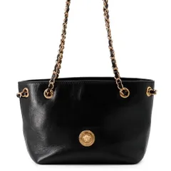 ヴェルサーチェ チェーンショルダーバッグ メデューサ スモール トート レザー 1021383 VERSACE 黒 2wayのサムネイル
