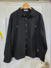 春 最近流行りの高級感あるシャツ ジャケット バスト横幅66