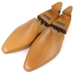 【ドンドン見直し】美品△Berluti ベルルッティ ウッド ロゴ金具 ウッド シューツリー シューキーパー ブラウン 8 イタリア製 メンズ オススメ◎のサムネイル