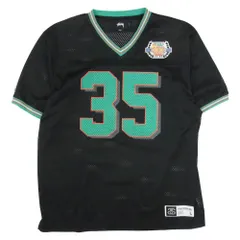 【状態良好】ステューシー Stussy 35周年 ゲームシャツ XL メッシュ STUSSY FOOTBALL L/S TEE ゲームシャツ ジャージ ロンTEE (STUSSY/T