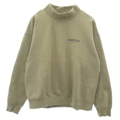 FEAR OF GOD フィアオブゴッド ESSENTIALS エッセンシャルズ モックネック ロゴ スウェット グリーン系 XL【中古】
