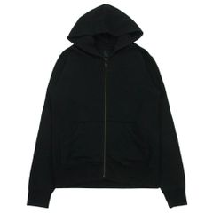ブラック ラメ メタリック ジップアップ フード付きパーカー オーバー 