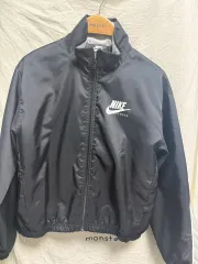 ナイキ ショート ブラック ウィンドブレーカー ジャケット