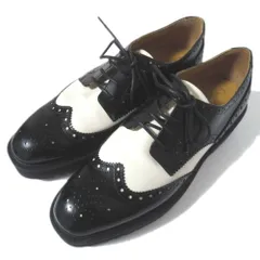 未使用 Christian Dior クリスチャンディオール TEDDY D ウィングチップ ダービーシューズ サイズ38.5 約25.5cm ブラック ホワイト レディース 古着 中古 USEDのサムネイル