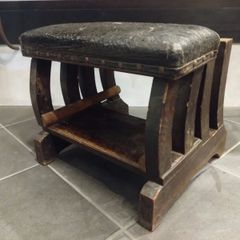 ヴィンテージ骨董】キャメルチェア 象嵌 金彩 ラクダスツール