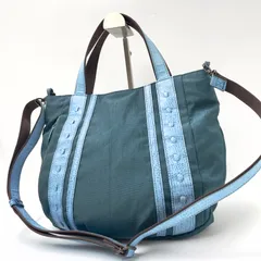 未使用級✨IBIZA イビサ　2way ショルダーバッグ　トートバッグ　ナイロン　レザー　クロコ型押し　中敷き付き