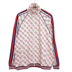新品同様 GUCCI グッチ インターロッキングG テクニカルジャージー トラックジャケット 575737 サイズXS ベージュ メンズ レディース 古着 中古 USEDのサムネイル