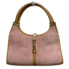 良品 GUCCI グッチ スエード ワンショルダーバッグ 002 1068 ピンク 