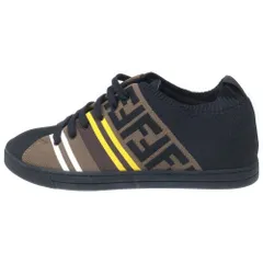 FENDI (フェンディ) ニットスニーカー ローカットシューズ ブラック/イエロー/ブラウンのサムネイル