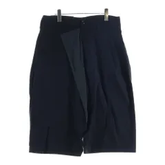 Yohji Yamamoto POUR HOMME (ヨウジヤマモト プールオム) 17SS 右前垂らし布 コットンギャバショートパンツ ショーツ ブラック HD-P59-036のサムネイル