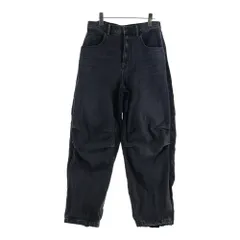 ALEXANDER WANG (アレキサンダーワン) デニムナイロンドッキング加工 ジョガーパンツ レディース ブラックのサムネイル