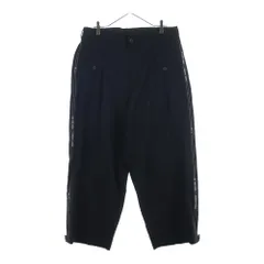Yohji Yamamoto POUR HOMME (ヨウジヤマモト プールオム) 20AW G-タブP左右脇生地耳 ギャバ ワイドパンツ ブラック HR‐P63‐143のサムネイル