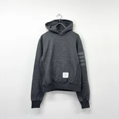 THOM BROWNE トムブラウン 4 BAR グログランテープ プルオーバー パーカー グレー 系 サイズ 1 804-0100のサムネイル