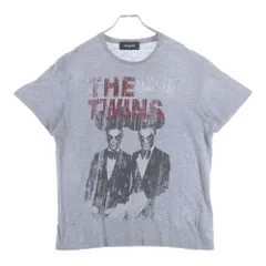 DSQUARED2 (ディースクエアード) プリントロゴクルーネックTシャツ カットソー グレー S72GD0026