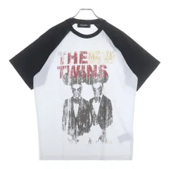 DSQUARED2 (ディースクエアード) プリントロゴクルーネックTシャツ カットソー ホワイト/ブラック S72GD0026