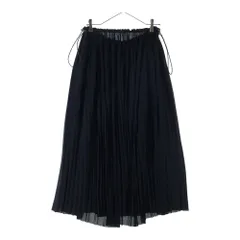 BALENCIAGA (バレンシアガ) ドローストリング プリーツ ミディアムスカート レディース ブラック 704365のサムネイル
