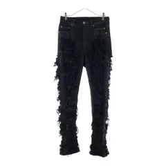 DRKSHDW (ダークシャドウ) 22AW デトロイトカット デニムパンツ ダメージジーンズ クラッシュデニム スキニー ブラック DU02B4366-SBFLSのサムネイル
