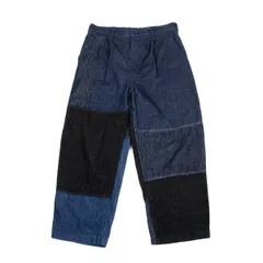 コムデギャルソン オムCOMME des GARCONS HOMME ダブルニーパッチワークパンツ インディゴM