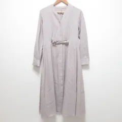 良品 25AW ANAYI アナイ ベルテッド ロングワンピース サイズ36 グレーパープル レディース 古着 中古 USED
