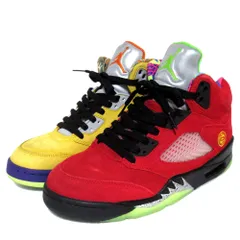 美品 NIKE ナイキ Air Jordan 5 What The エアジョーダン5 スニーカー CZ5725-700 26cm イエロー×レッド メンズ 古着 中古 USED