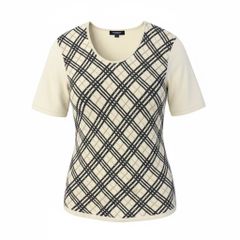 BURBERRY LONDON ノバチェック サマーニット コットン L相当 白 - メルカリ