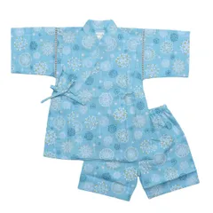 甚平　日本製生地　花火柄　新品未使用　j9338