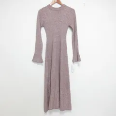 未使用 25SS SNIDEL スナイデル バックオープンニットワンピース SWNO251017 サイズF レッド レディース 古着 中古 USED