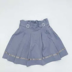 axes femme　アクシーズファム　バックルプリーツキュロット　サックス　フリーサイズ　□□