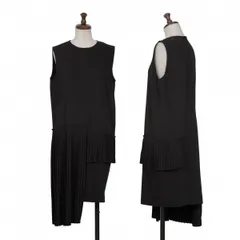 エムエム 6 メゾンマルタンマルジェラMM6 Maison Martin Margiela プリーツペーストノースリーブワンピース 黒40