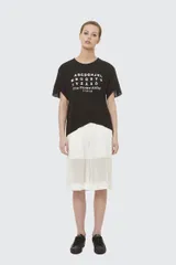 5PREVIEW | MICHELLE JERSEY TOP (BLACK) Tシャツ パロディ ロゴ グラフィック プリント トップス ブラックのサムネイル