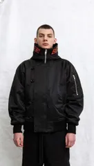 UEG | HOODED FLYERS (BLACK) 中綿 N2B フライトジャケット ボンバージャケット フード付き アウター メンズ ブラック