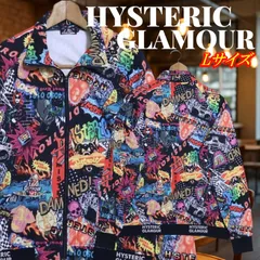 HYSTERIC GLAMOUR ヒステリックグラマー 総柄 DETROIT DOG アートプリント マルチカラー ジャケット Lサイズ