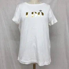 美品 ケイトスペード BROOME STREET ブルームストリート I DO/I DID!  金ロゴTシャツ ロールアップデザイン 白 XS 日本サイズS相当のサムネイル