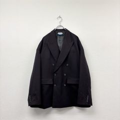 極美品 ケミット シルク100% ダブルジャケット 48 黒 アンコン 春夏 絹 