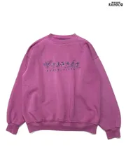 古着 NORTHERN Reflections 刺繍 ロゴ 長袖 スウェット トレーナー ピンク 紫 (ttu2603020)