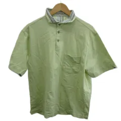 エレメント オブ シンプルライフ ELEMENT OF SIMPLE LIFE ポロシャツ 半袖 襟ストライプ LL ライトグリーン /XZ ■ECA003