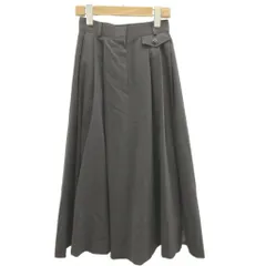 クレージュ courreges ロングスカート 60-88 グレー 膝下 ミモレ丈 フラップ装飾 プリーツ フレアシルエット /GR ■ECC003のサムネイル