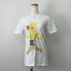 TRUSS Tシャツ S ホワイト 鳥プリント 半袖 コットン 個性派デザイン レディース　20260427-0013のサムネイル