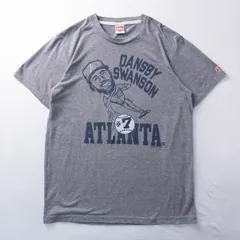 ビンテージ古着USA製 霜降り MLB アトランタ 似顔絵 プリントTシャツ