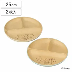 プレート 25cm mA 抗菌 2枚入 丸型 ミッキーマウス （ BPAフリー 日本製 電子レンジ対応 食洗機対応 ミッキー ディズニー 丸 仕切り皿 3つ仕切り おしゃれ かわいい キャラクター 軽い 割れにくい 子ども用 キャラ 子供用 食器 )のサムネイル