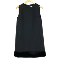 美品 24AW CELFORD セルフォード 裾ファーミニワンピース CWFO244104 サイズ36 ブラック  レディース 古着 中古 USED