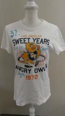 最終価格！ 値下げ不可品　(〇5300) Sweet Years スウィートイヤーズ　アングリーオウル カレッジ風 Tシャツ 綿100％ サイズMのサムネイル