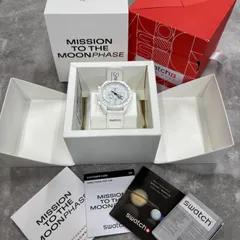 (o) 新品未使用 Swatch × OMEGA MISSION TO THE MOONPHASE ホワイト 箱付き/1033のサムネイル