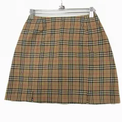 ◇Burberrys LONDON BLUE LABEL ミニスカート 台形 スリット入り バーバリーチェック柄 バーバリー レディース